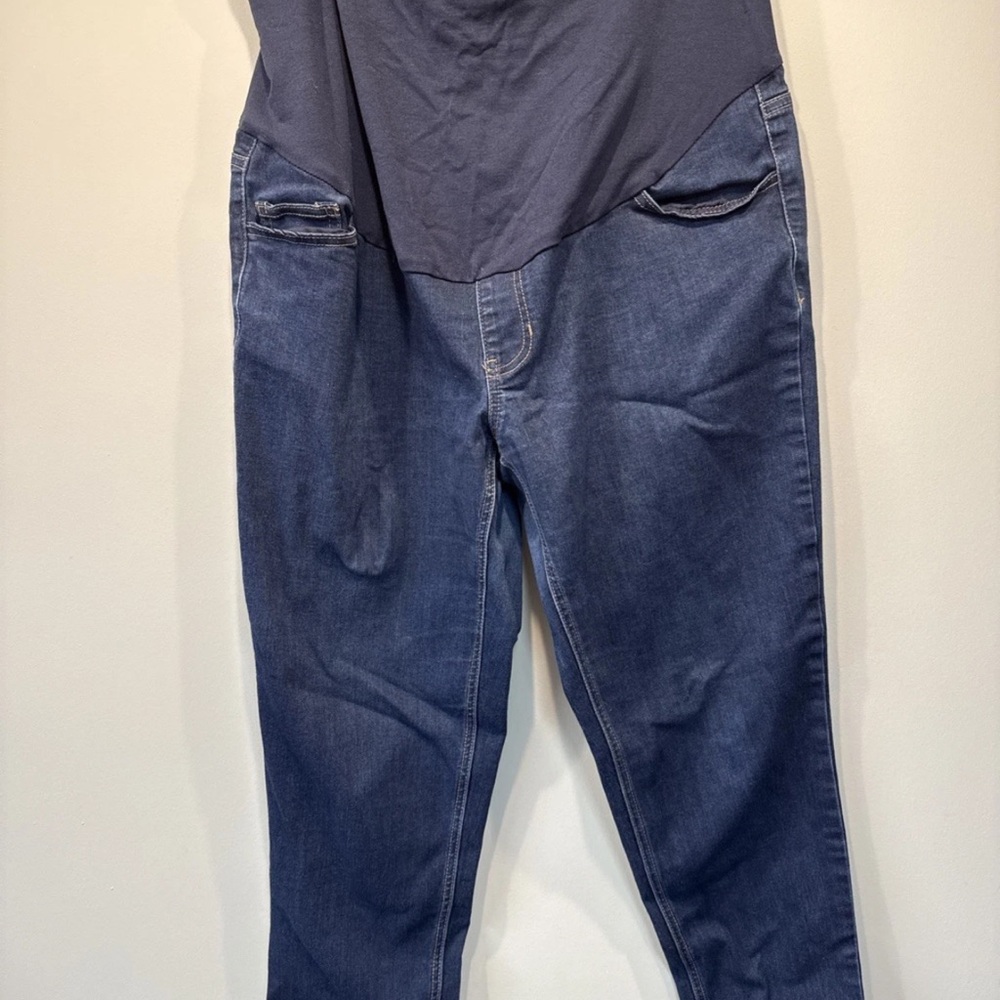 time and tru size large 12-14 maternity dark wash leggings